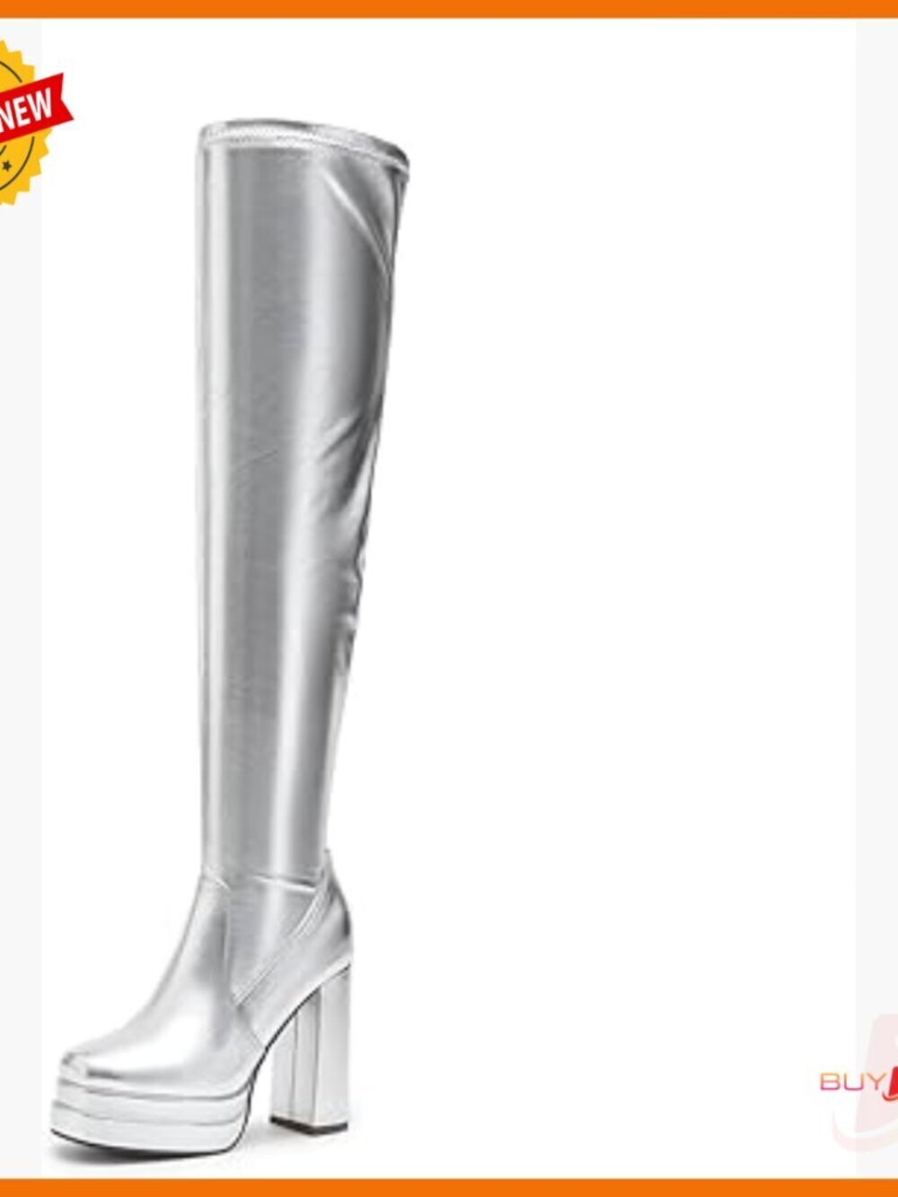 Women's Platform Over The Knee Boots Chunky Heel Square Toe Y2K Style